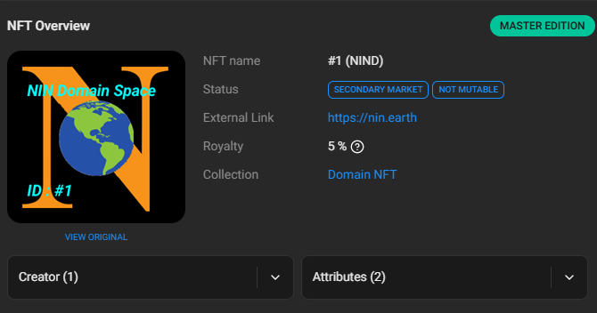 Domain nft